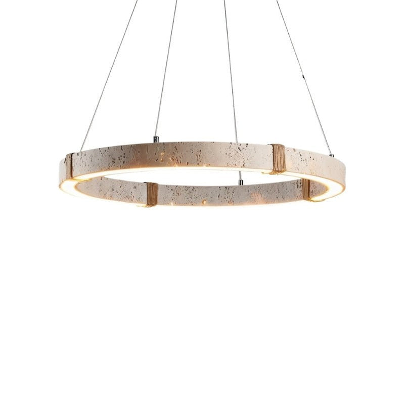 Japandi Circular Brass Chandelier – Ringo