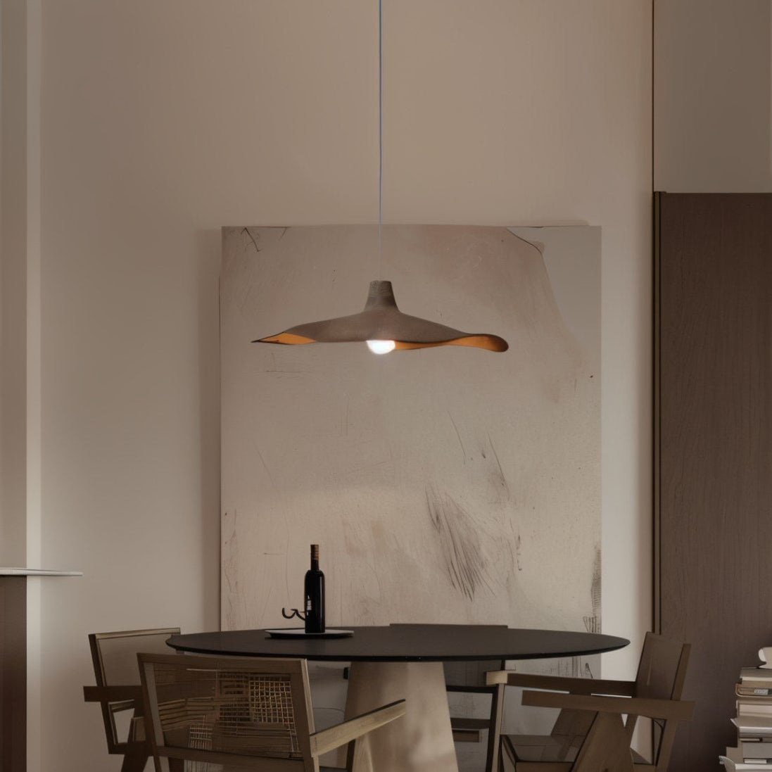 Japandi Perforated Brass Pendant Light – Siraj