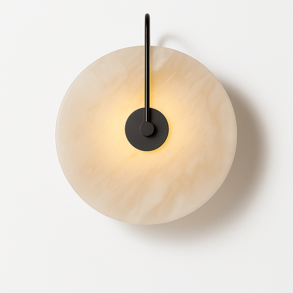 Japandi Sculpted Alabaster Wall Lamp – Sivac