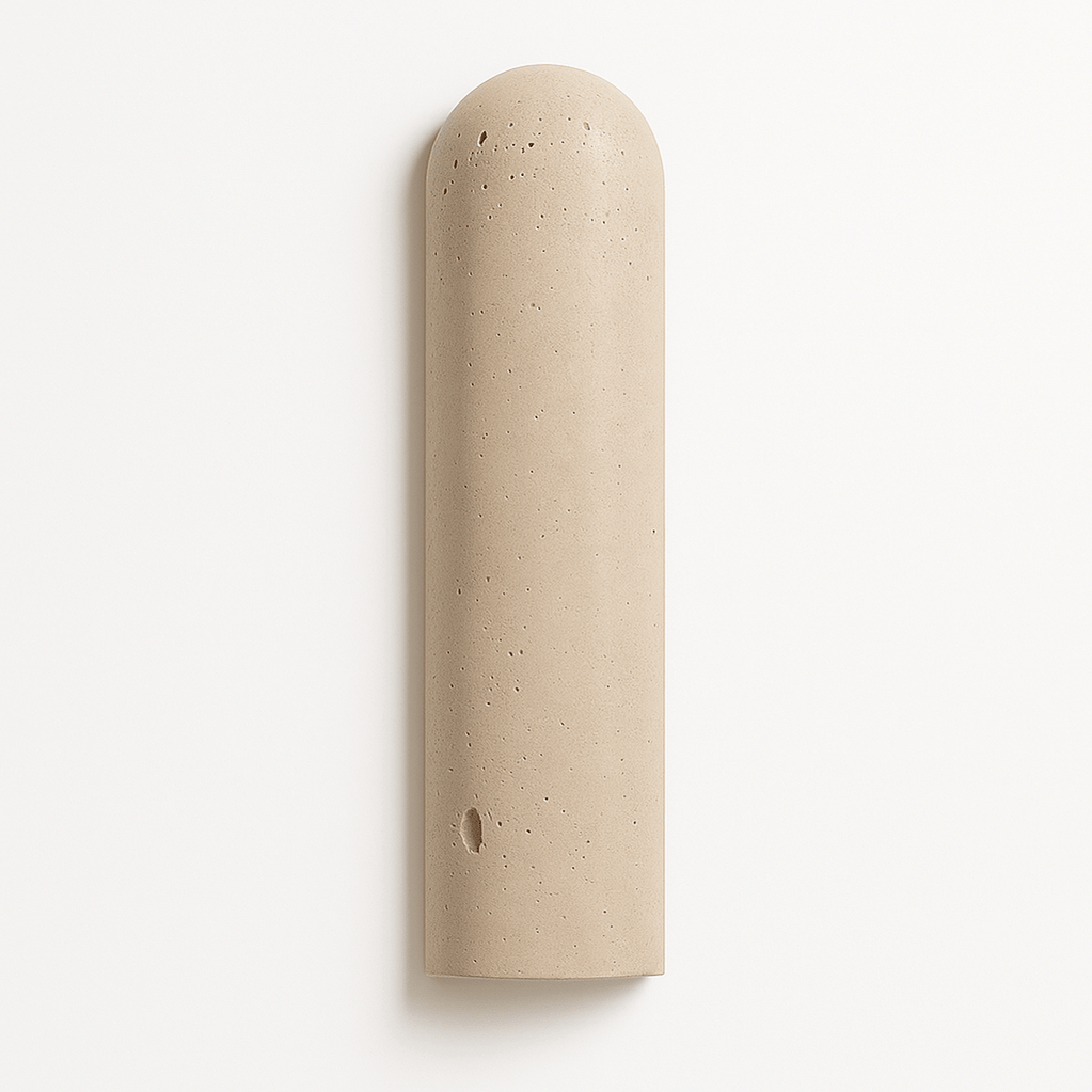 Japandi Cylindrical Travertine Wall Lamp – Solon