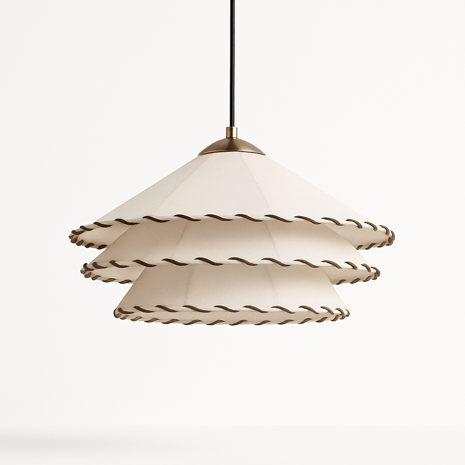 Japandi Slim Brass Suspended Chandelier – Suspen