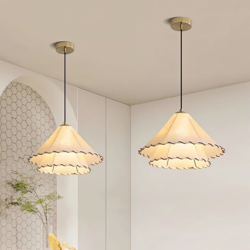 Japandi Slim Brass Suspended Chandelier – Suspen