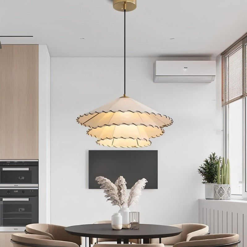 Japandi Slim Brass Suspended Chandelier – Suspen