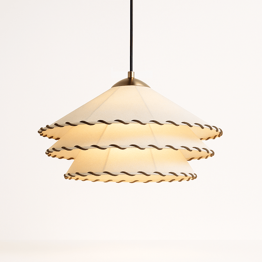 Japandi Slim Brass Suspended Chandelier – Suspen