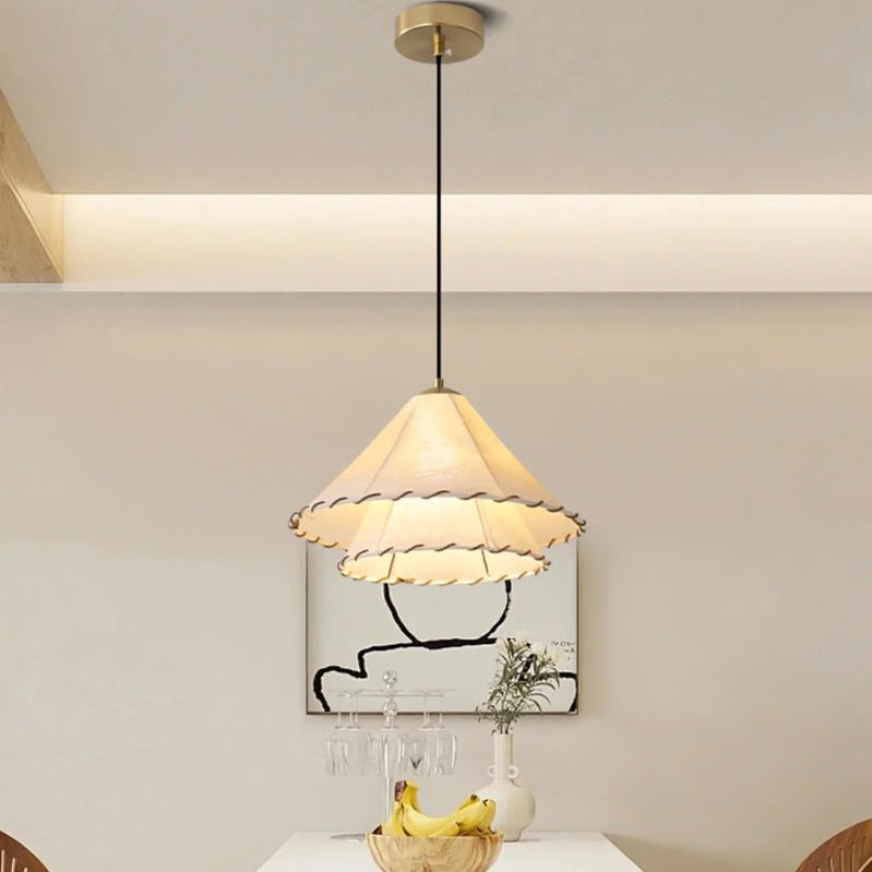 Japandi Slim Brass Suspended Chandelier – Suspen
