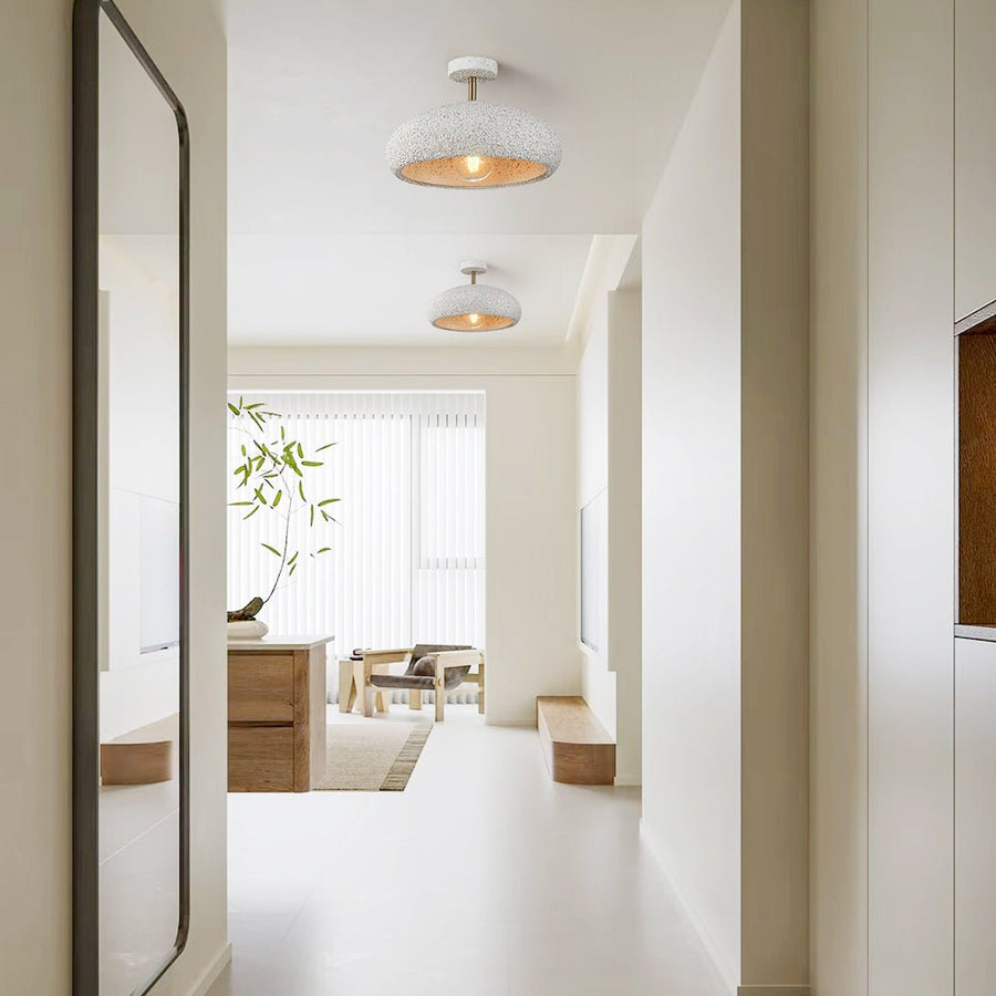 Round Japandi Ceiling Light