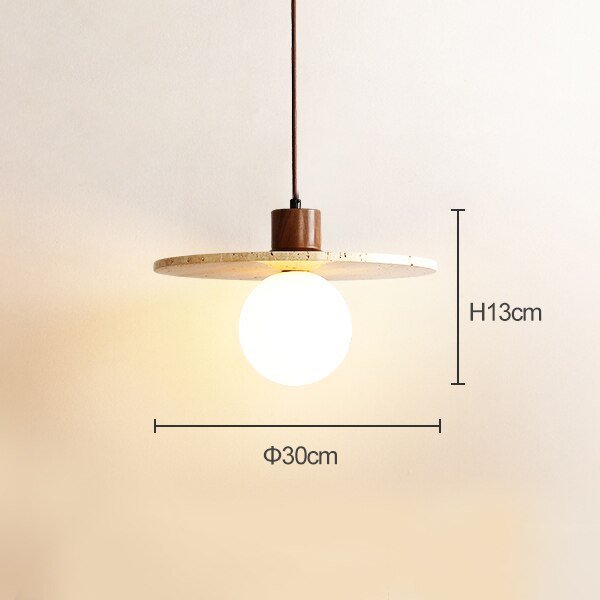 Japandi Travertine Stone Pendant Light – Travertine