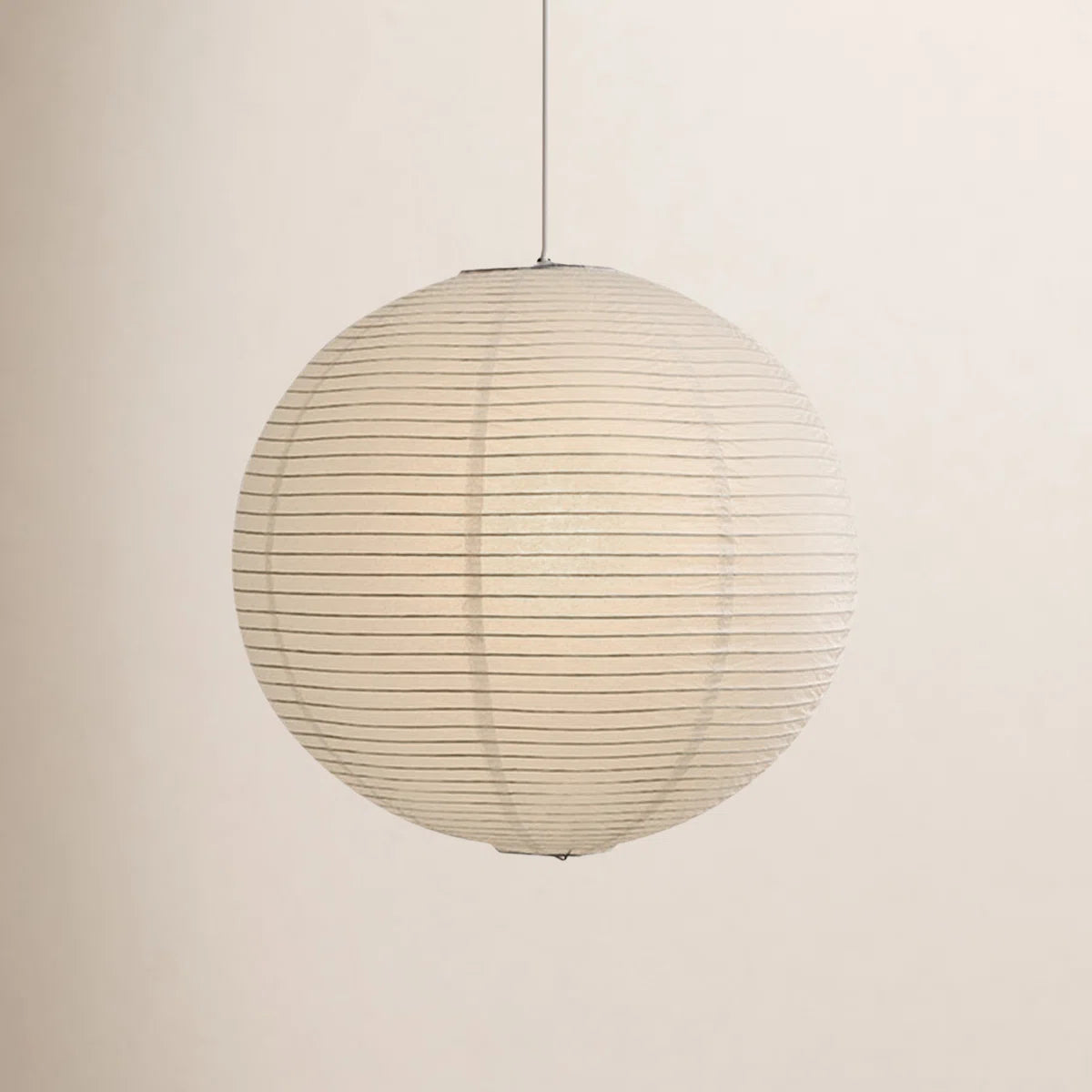 Japandi Paper Lantern Pendant Light Workshop, a round white paper globe