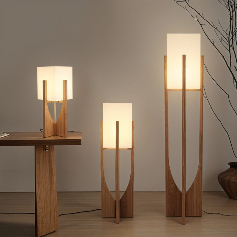 Japandi Sculptural Stone Table Lamp – Zenic