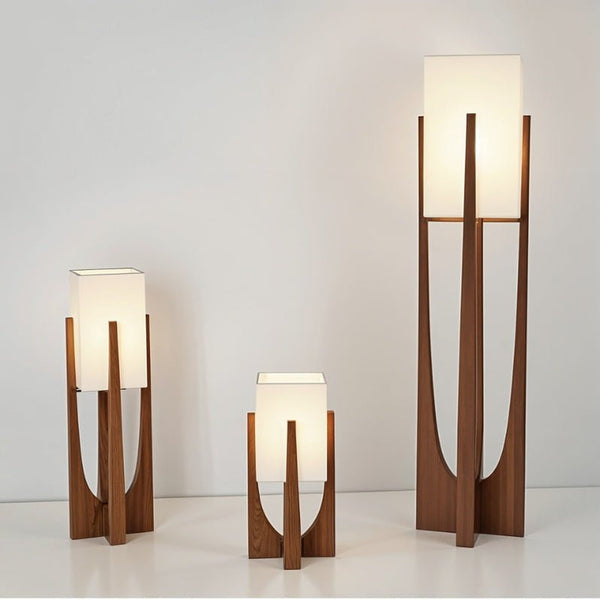 Japandi Sculptural Stone Table Lamp – Zenic