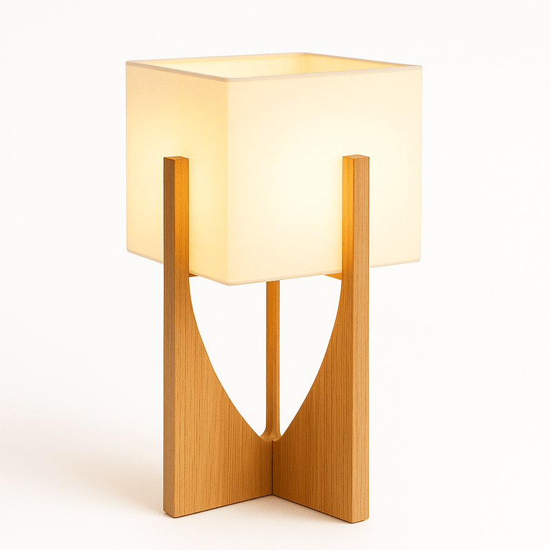 Japandi Sculptural Stone Table Lamp – Zenic