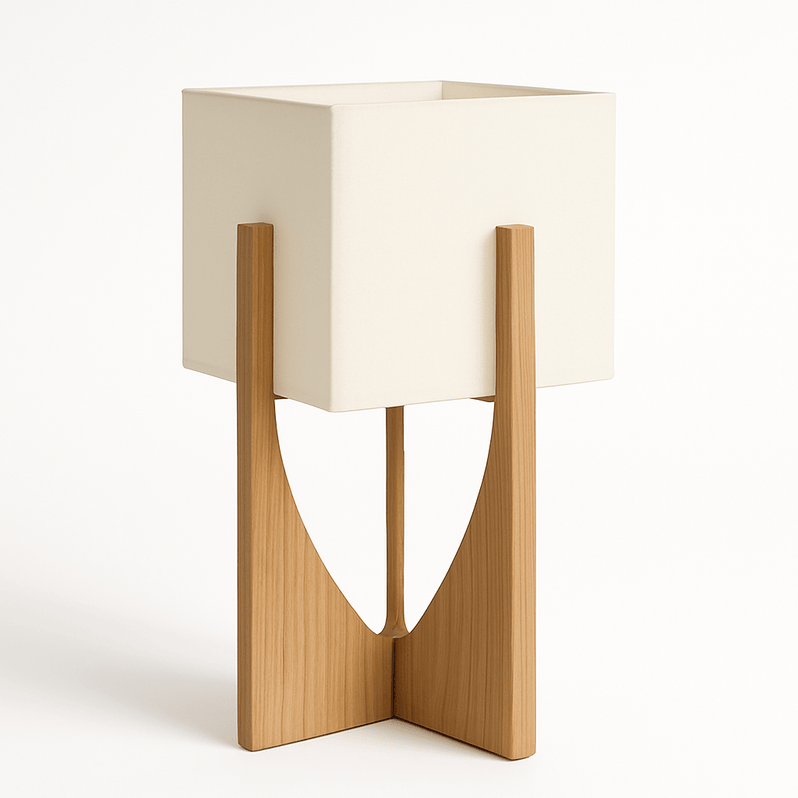 Japandi Sculptural Stone Table Lamp – Zenic