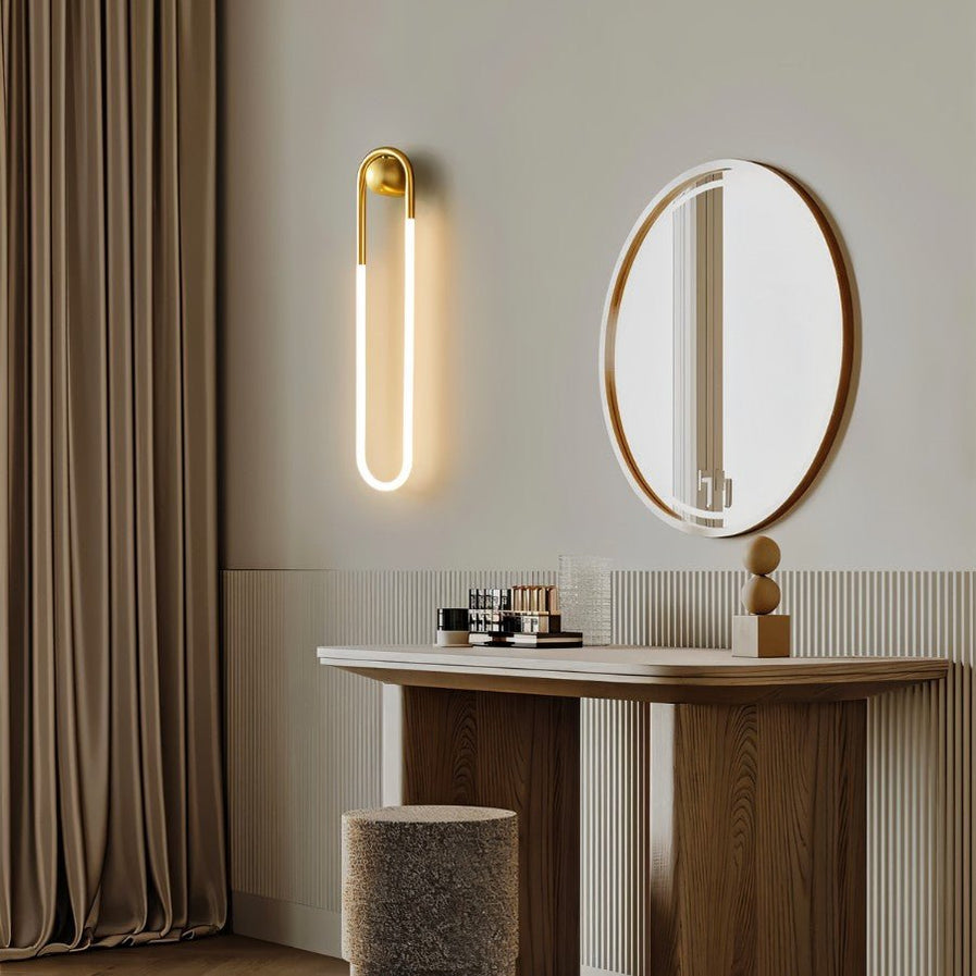 Japandi Minimalist Curved Metal Wall Lamp – Zenn