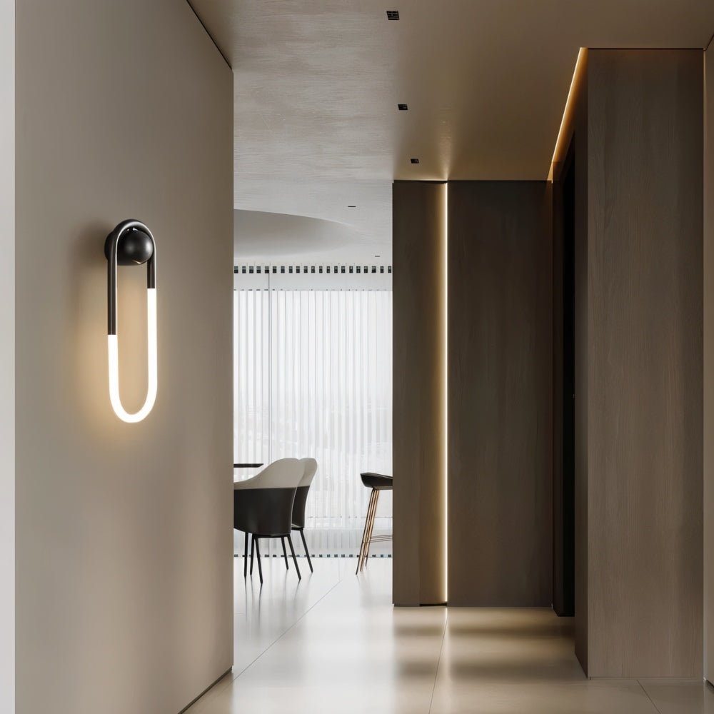 Japandi Minimalist Curved Metal Wall Lamp – Zenn
