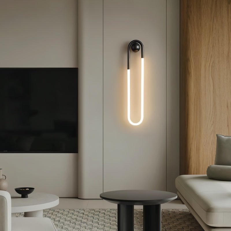 Japandi Minimalist Curved Metal Wall Lamp – Zenn