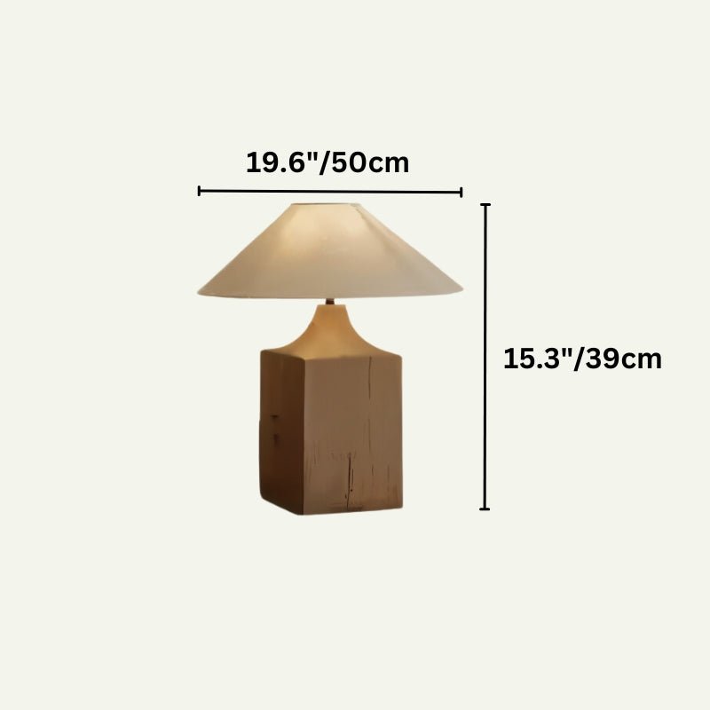 Japandi Carved Wooden Table Lamp – Zeran