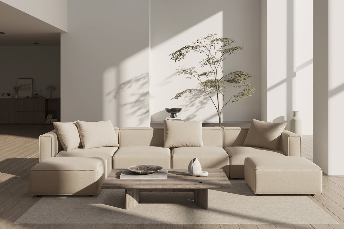 Japandi U-Shape Sectional Sofa