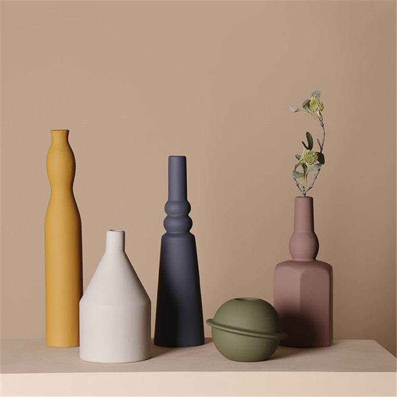Japandi Geometric Vase
