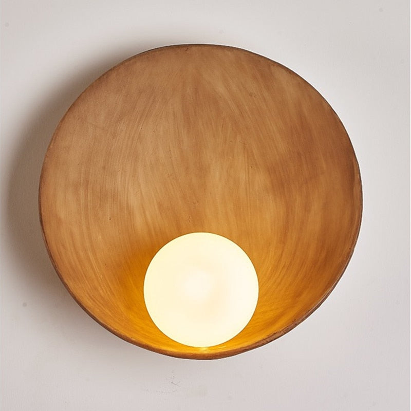 Brown Japandi Wall Light