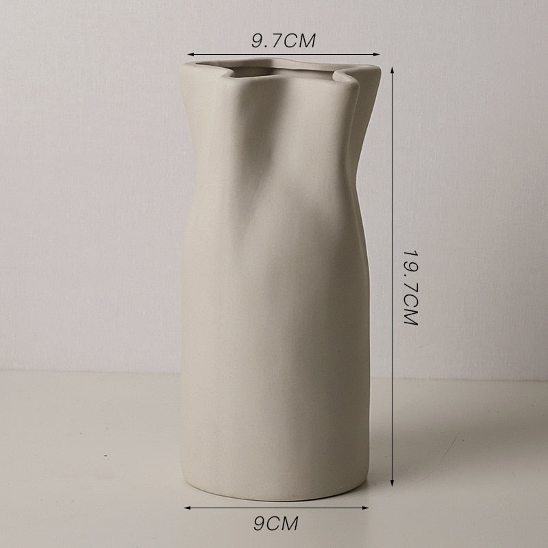 Japandi Twisted Tube Shape Vase | Japandistore®