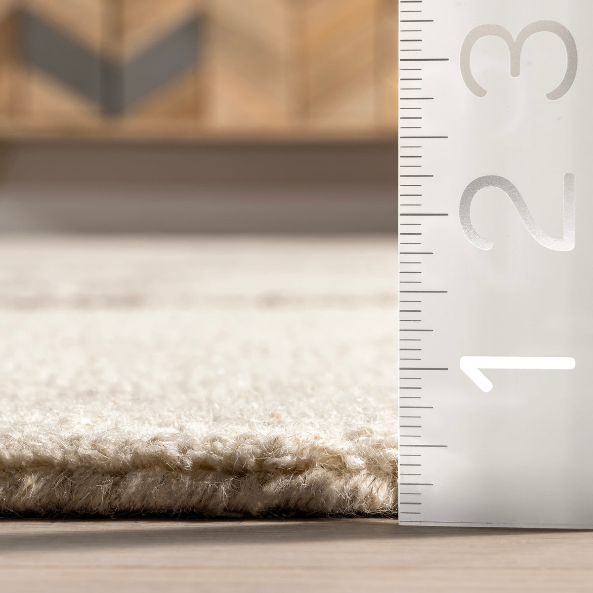 Japandi Textured Cream Wool Rug - Mulholland – view 4