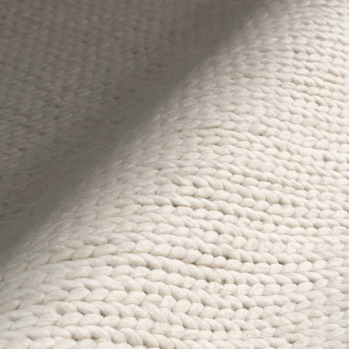 Japandi Knit Wool Rug - Off White – view 3