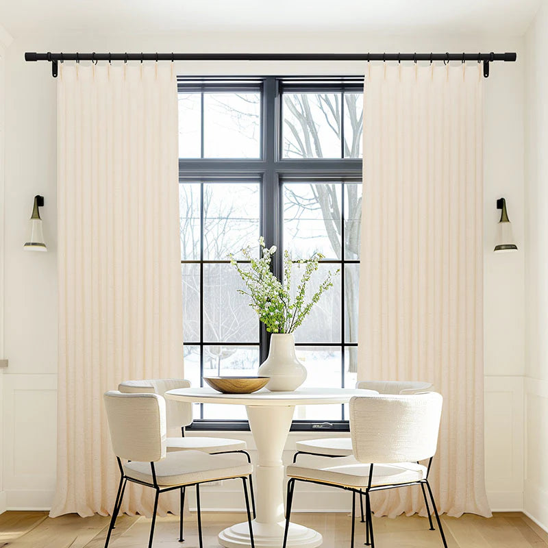 Japandi Cotton Blackout Curtains | Pleated