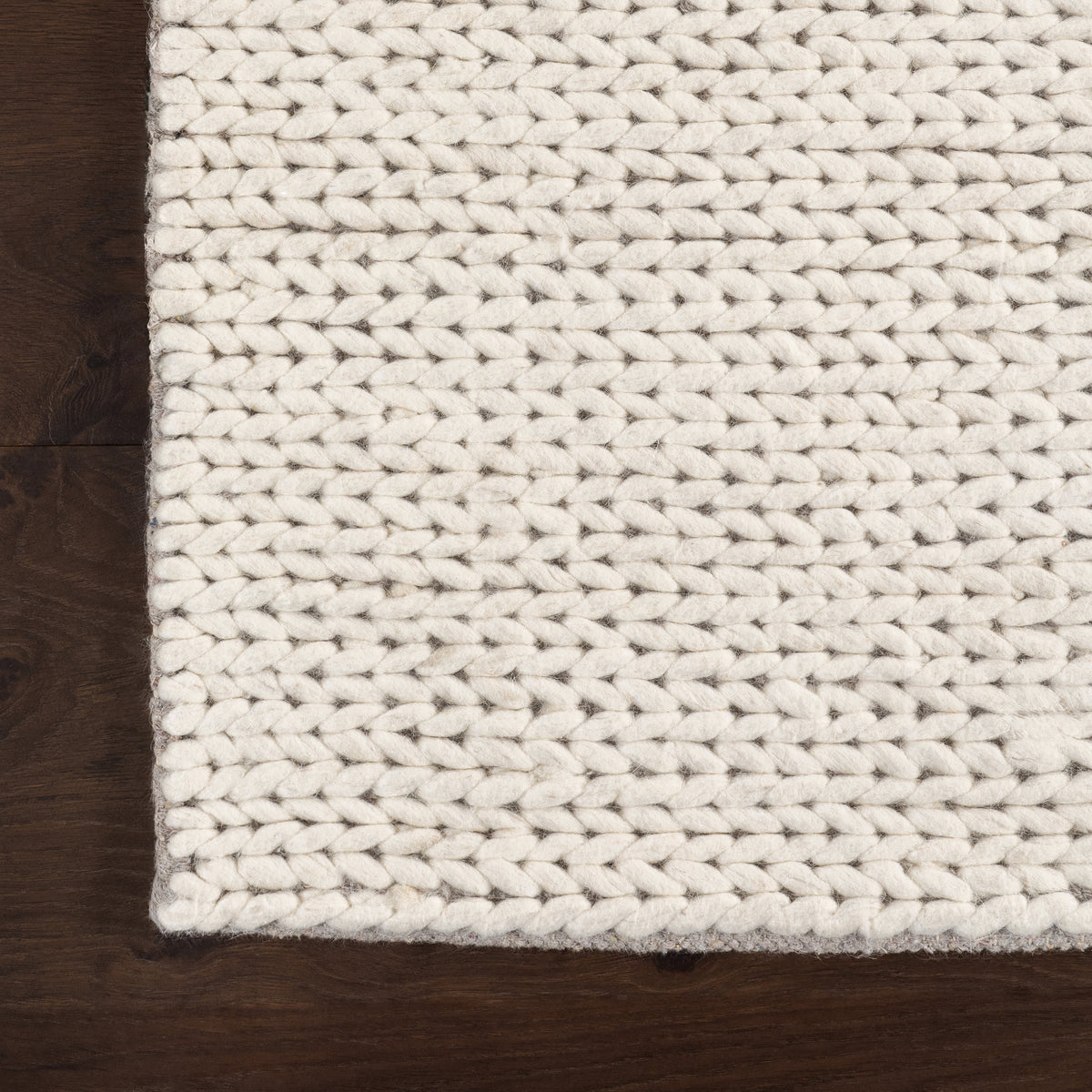 Japandi Knit Wool Rug - Off White – view 4