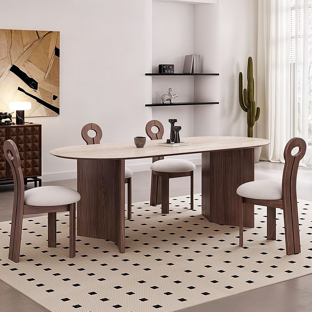 Japandi Sintered Stone Dining Table