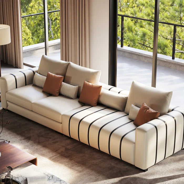 Japandi Faux Leather sofa