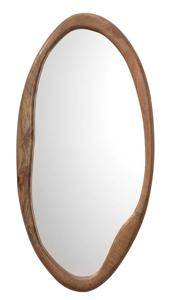 Japandi Organic Oval Mirror