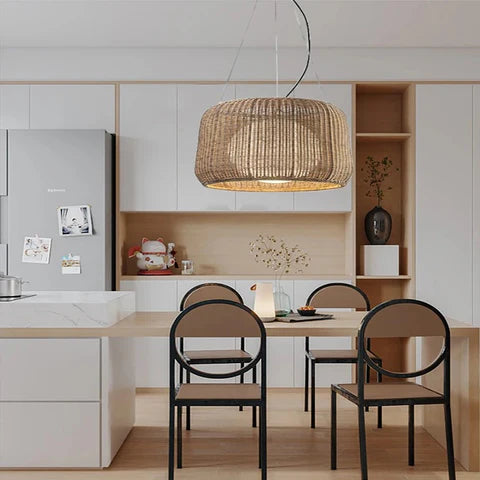 Japandi Tapered Glass Pendant Light – Feor