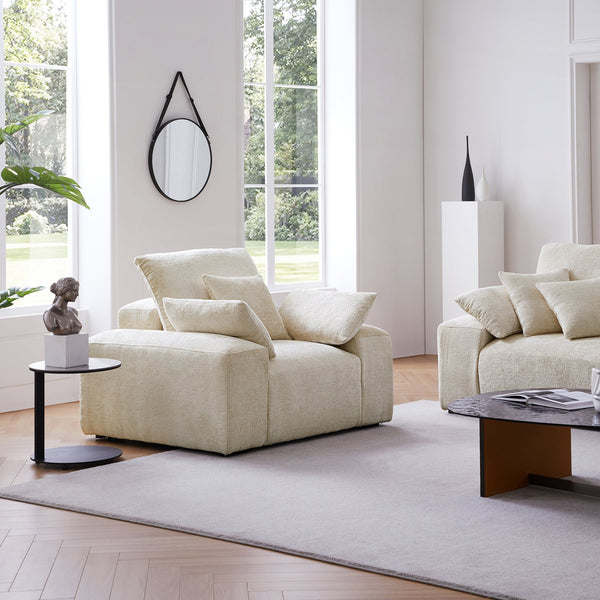 Japandi Beige Armchair