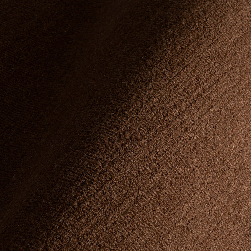 Japandi Chocolate Brown Wool Rug - Ondine