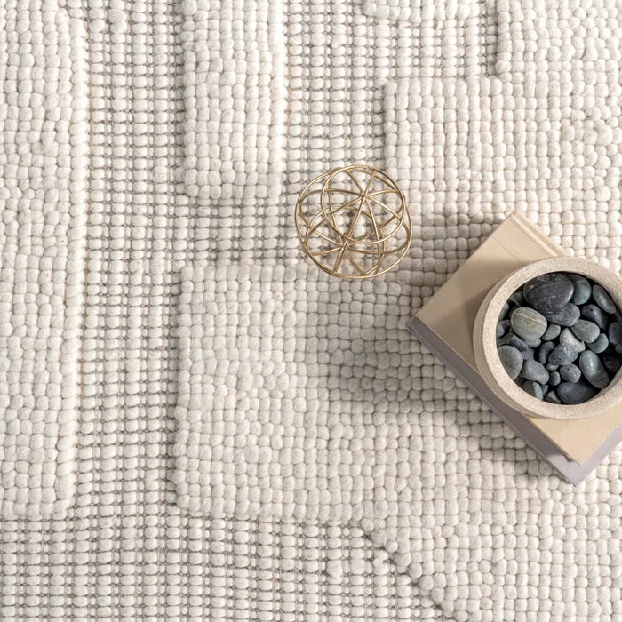 Ivory Geometric Japandi Rug