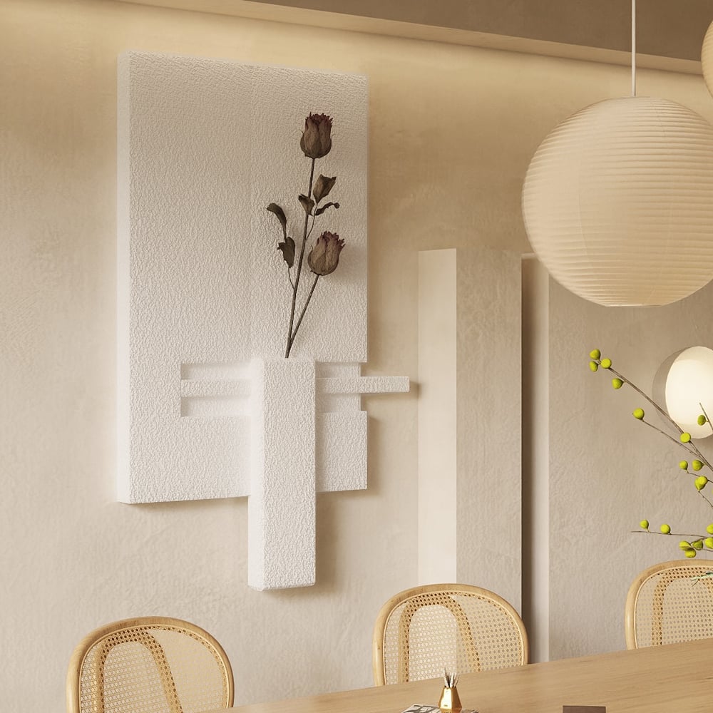 Japandi 3D Wall Art With Vase