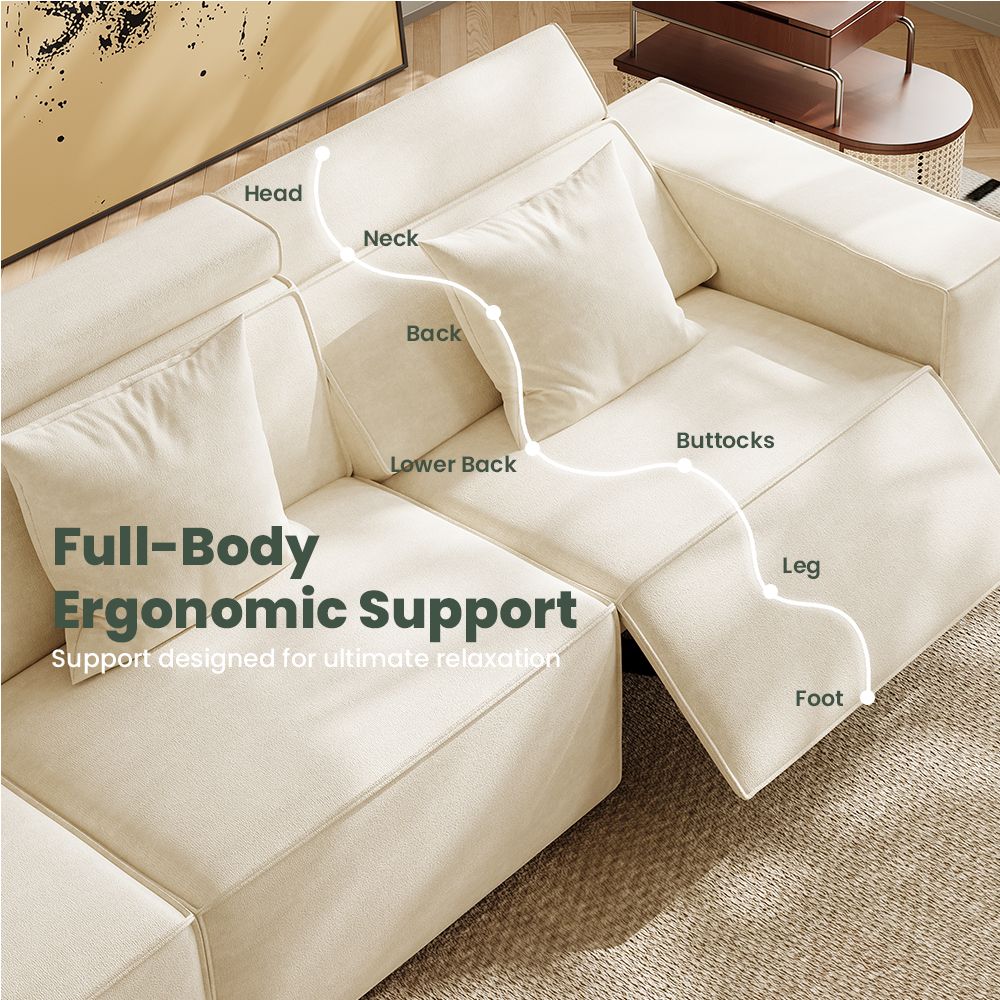 Japandi Minimalist Power Recliner Sofa – Pro Series