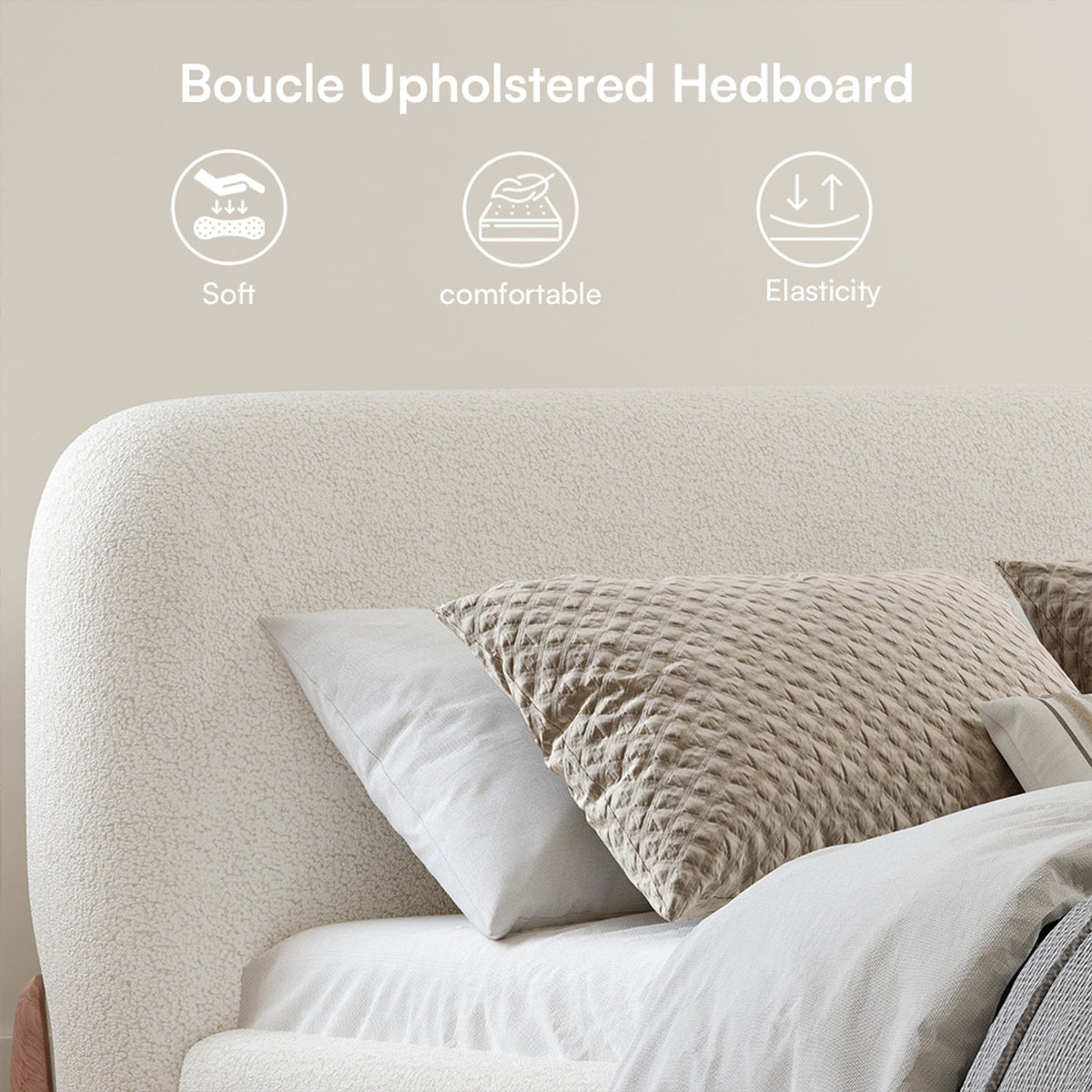 Lambra boucle bed view