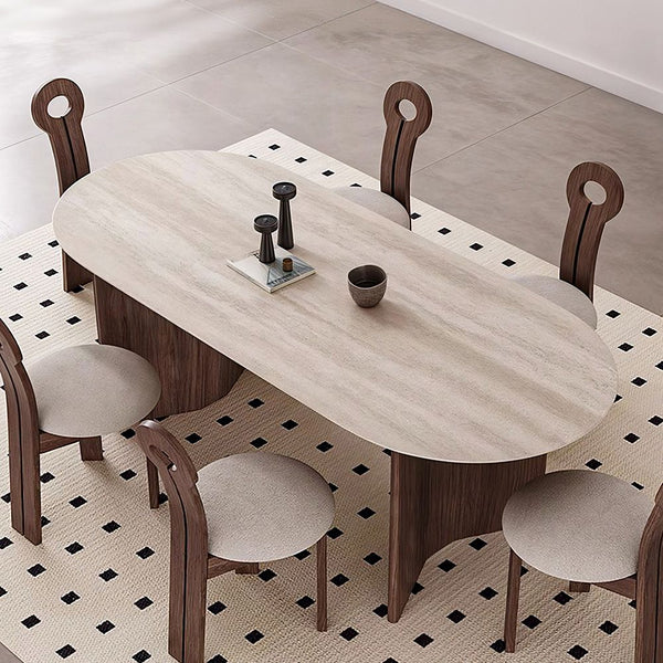 Japandi Sintered Stone Dining Table