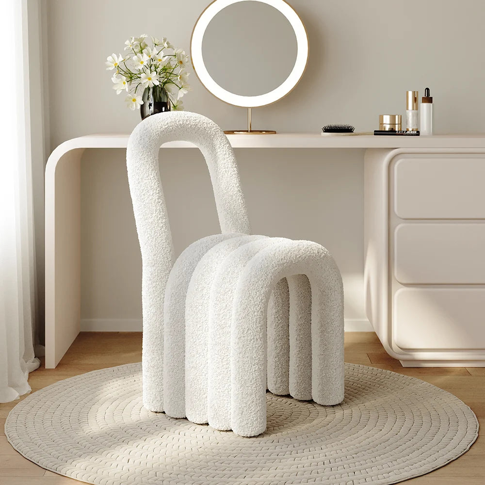 Japandi White Modern Chair (x2)