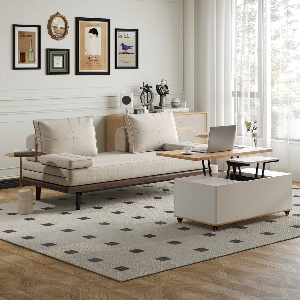 Japandi Cotton & Linen Sleeper Sofa – view 6