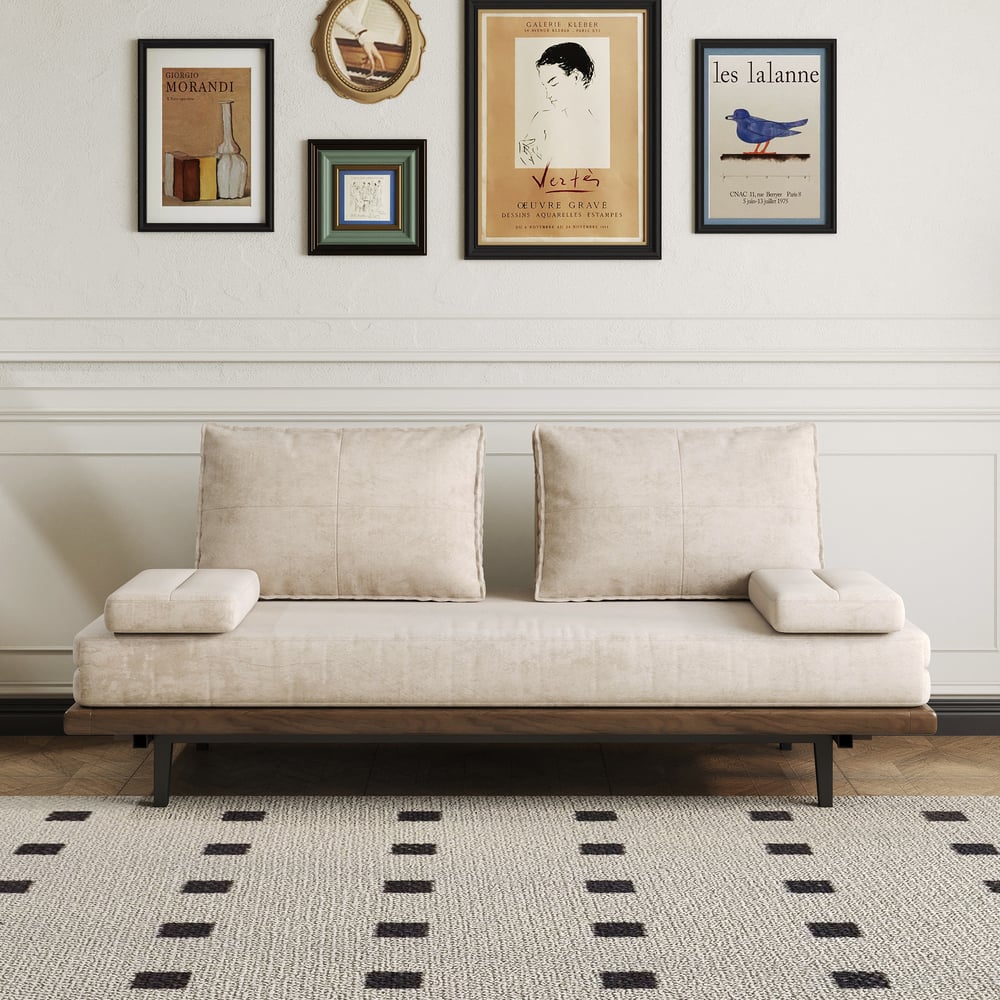 Japandi Cotton & Linen Sleeper Sofa – view 2