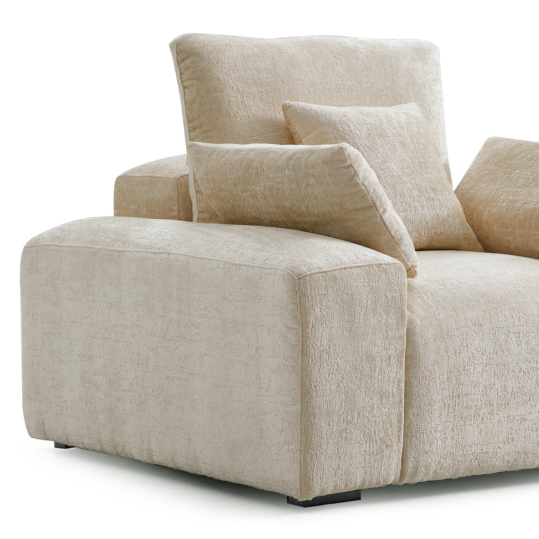 Japandi Beige Armchair