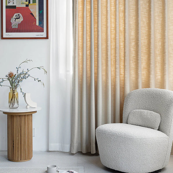 Japandi Cotton Blackout Curtains | Pleated