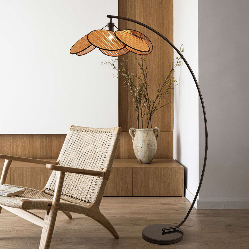 Japandi Rattan Floor Lamp