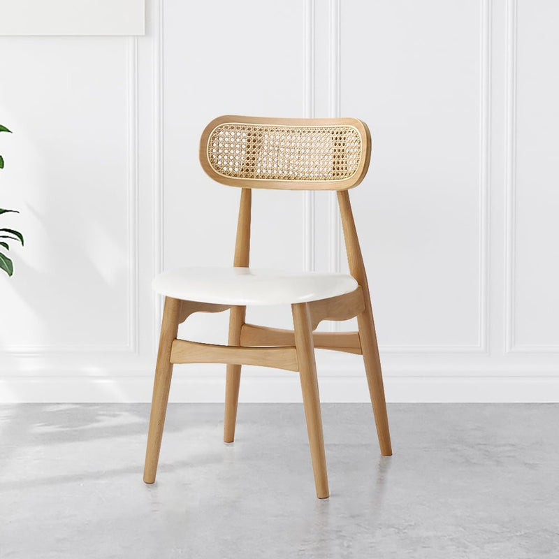 Japandi Rattan Upholstered Chair