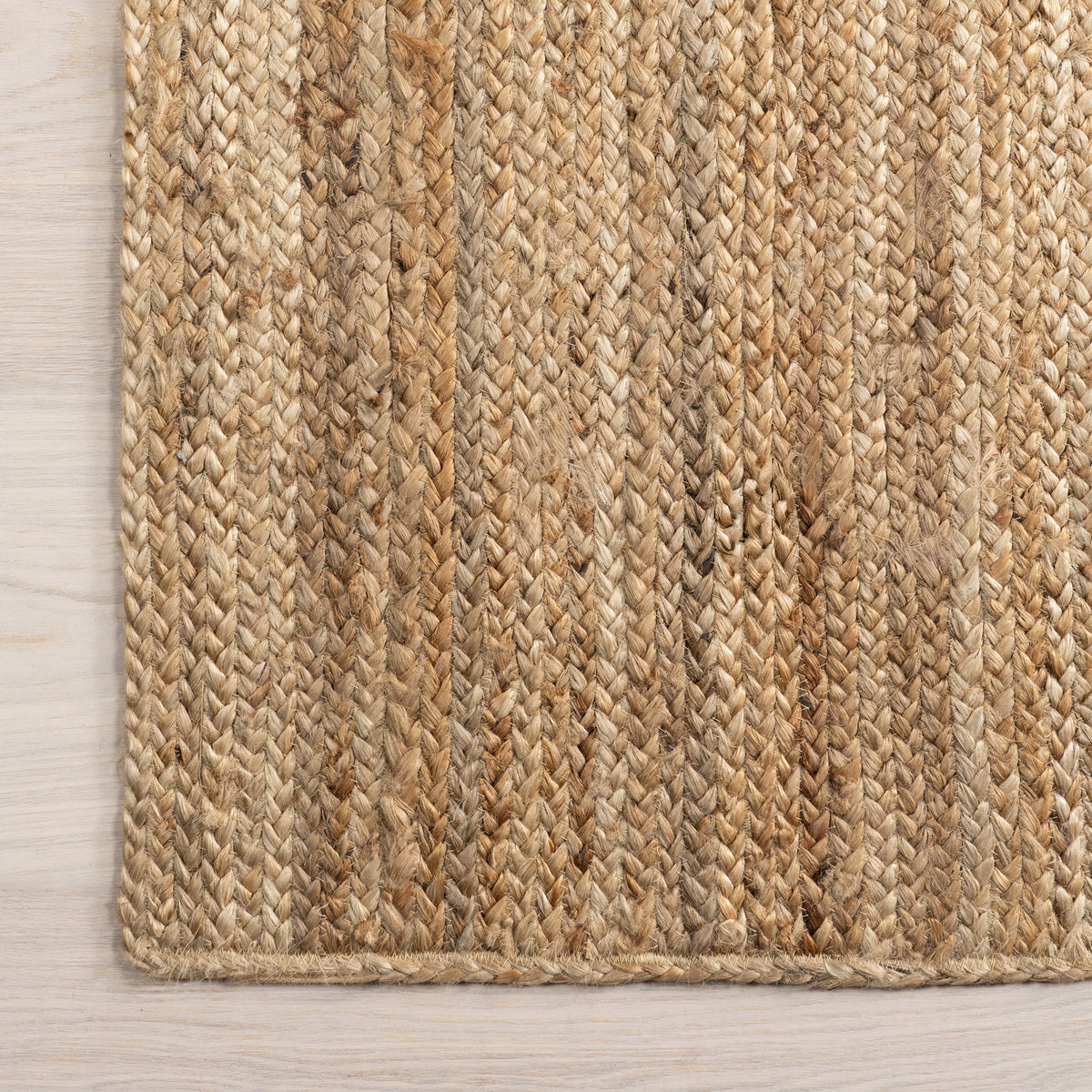 Japandi Braided Jute Rug - Natural – view 4
