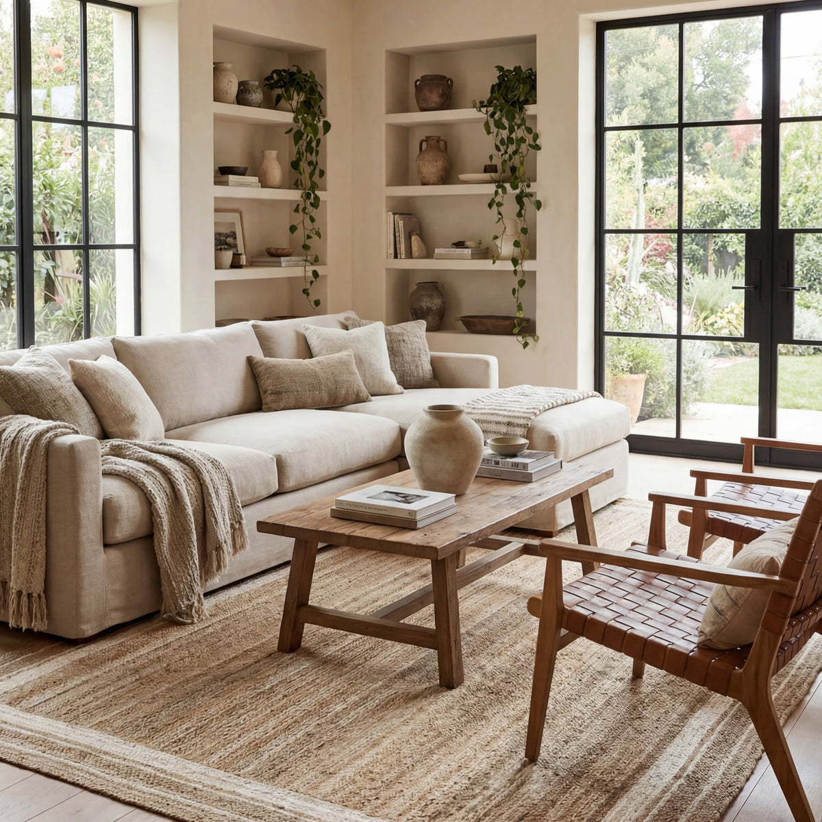 Japandi Jute Bordered Rug – view 2