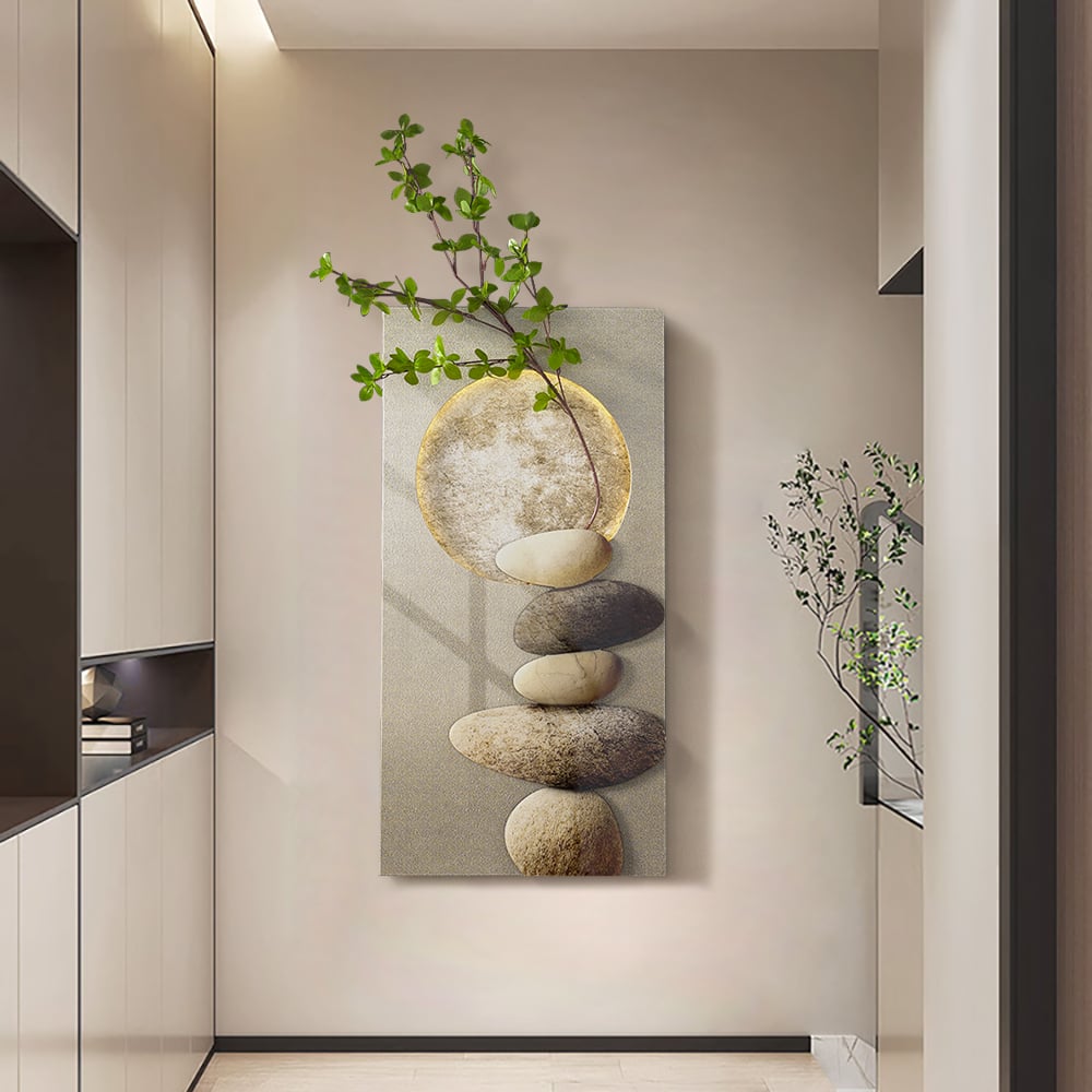 Japandi Zen Stones LED Wall Art – view 5