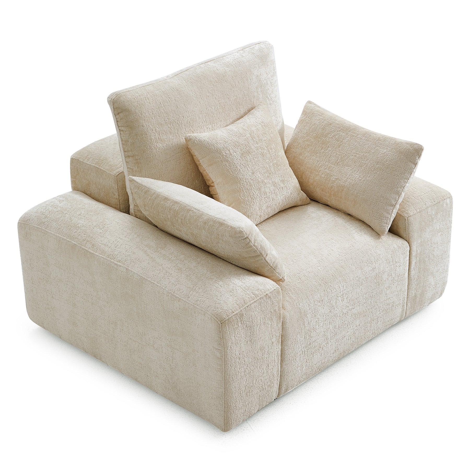 Japandi Beige Armchair